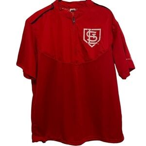 St. Louis Cardinals Red Short Sleeve Rain Resistant Shirt Size XL